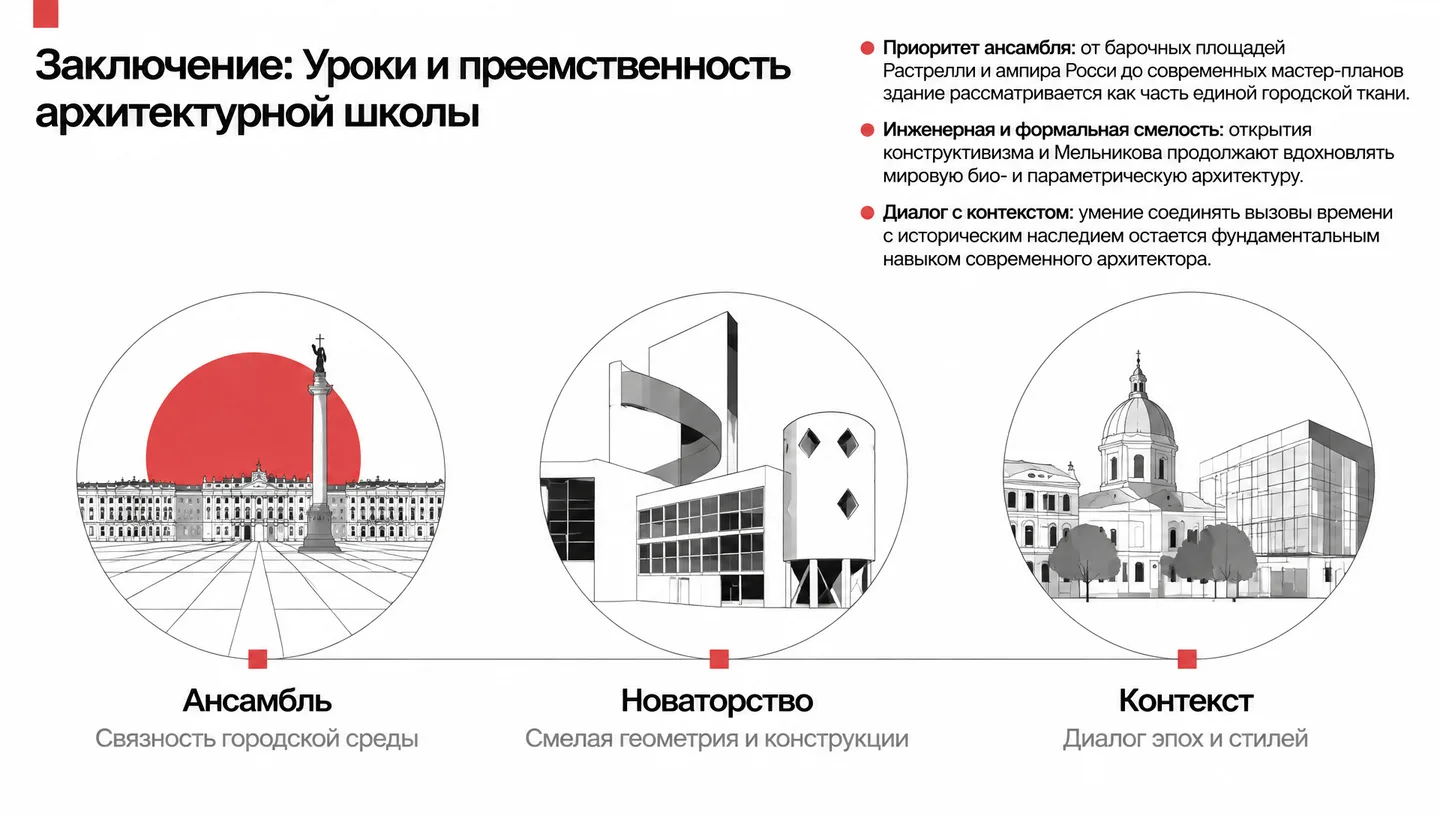 Заключение: Уроки и преемственность архитектурной школы