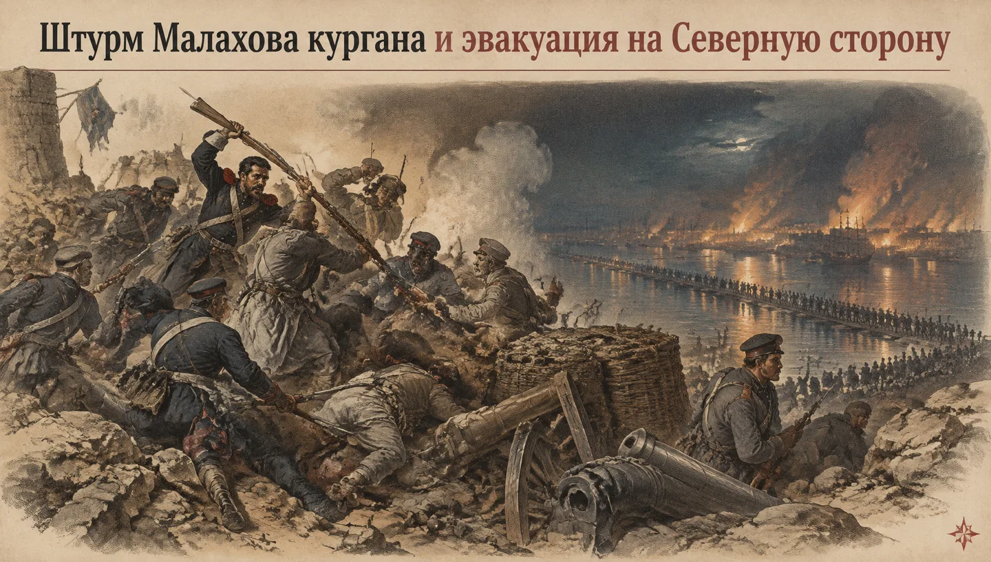 Штурм Малахова кургана и эвакуация на Северную сторону