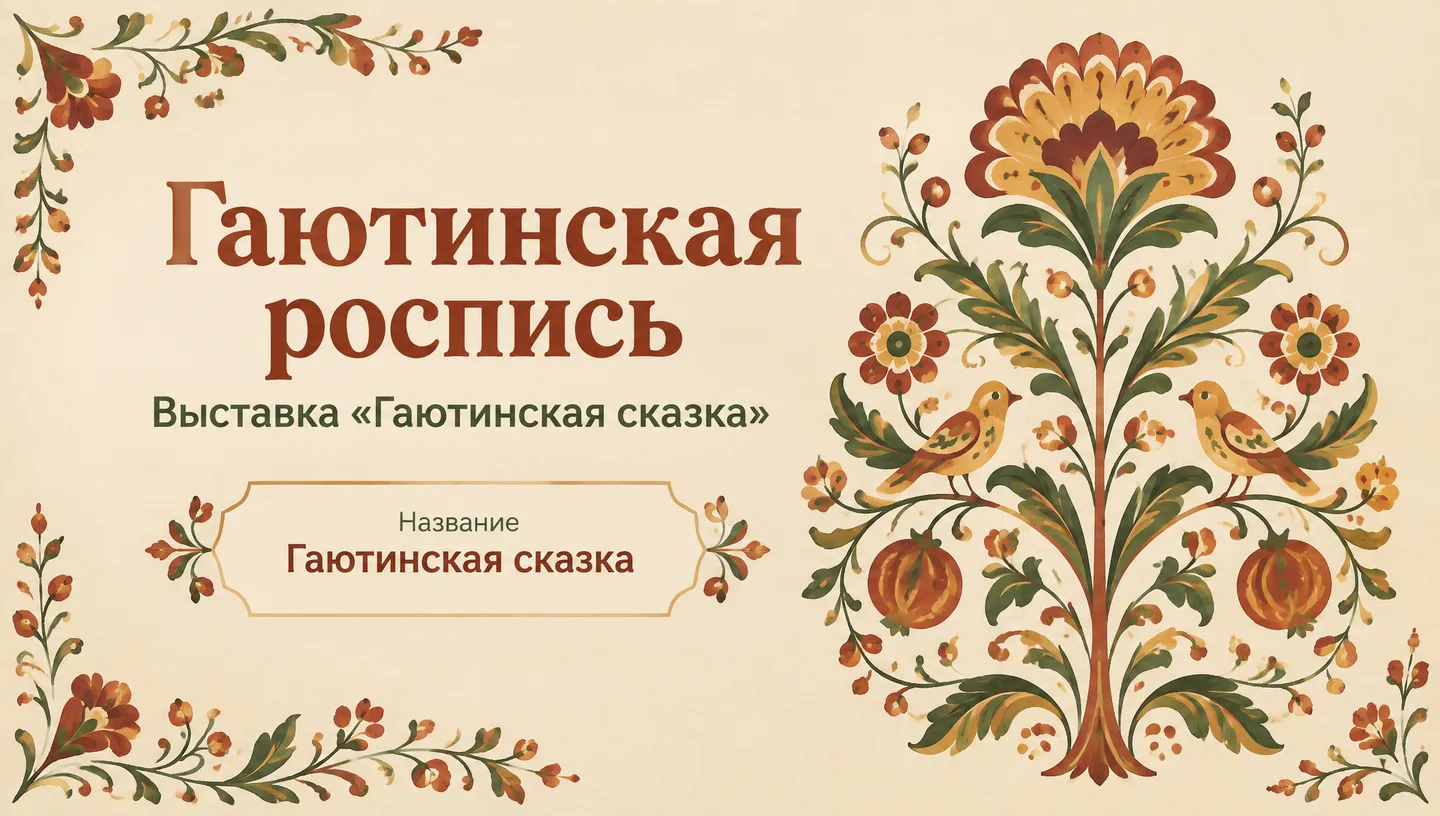Первый слайд: Гаютинская роспись