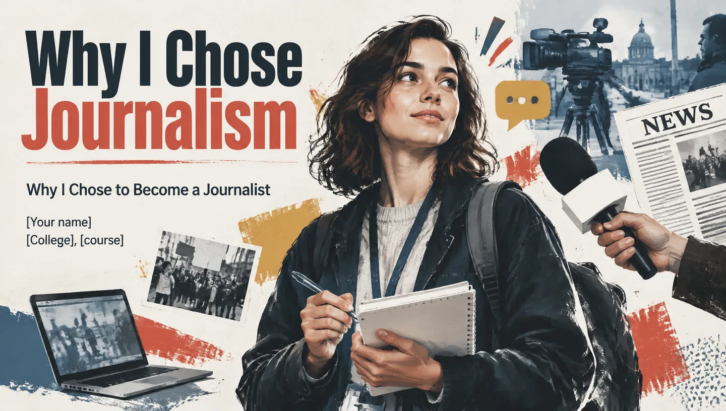 Первый слайд: Why I Chose Journalism