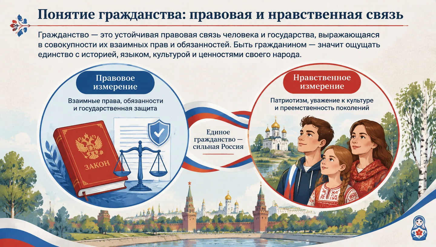 Понятие гражданства: правовая и нравственная связь