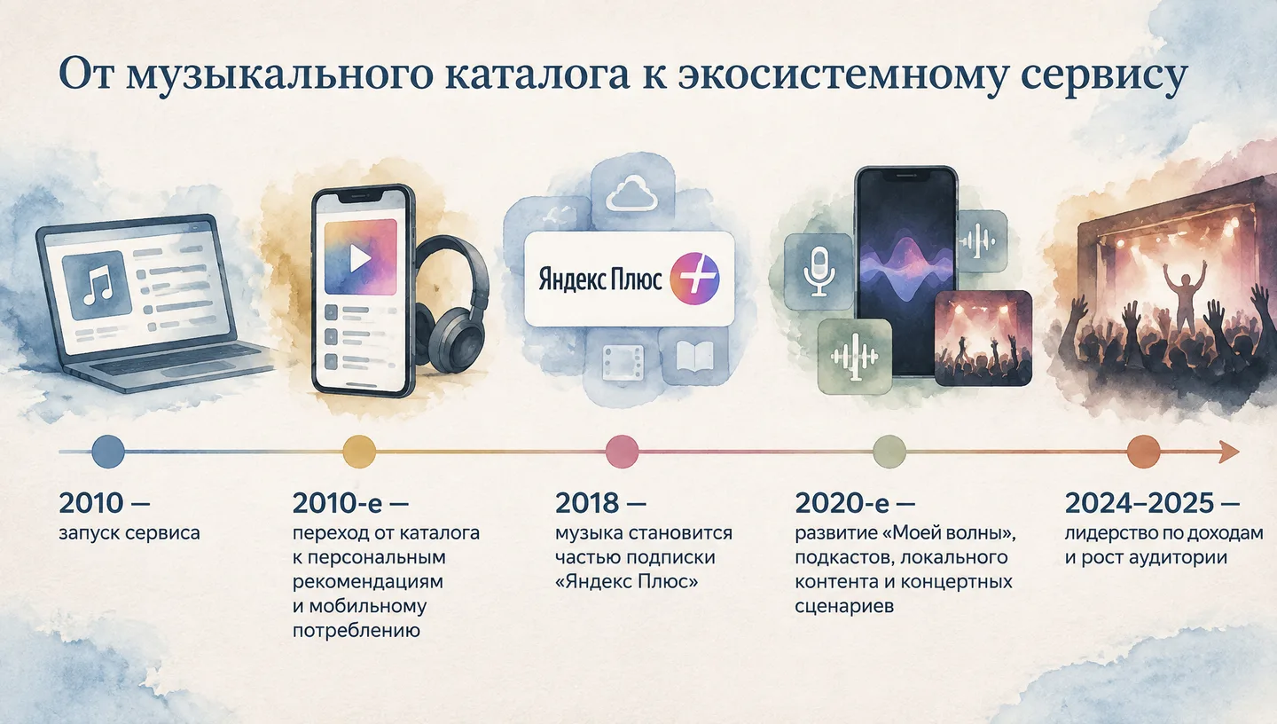 От музыкального каталога к экосистемному сервису