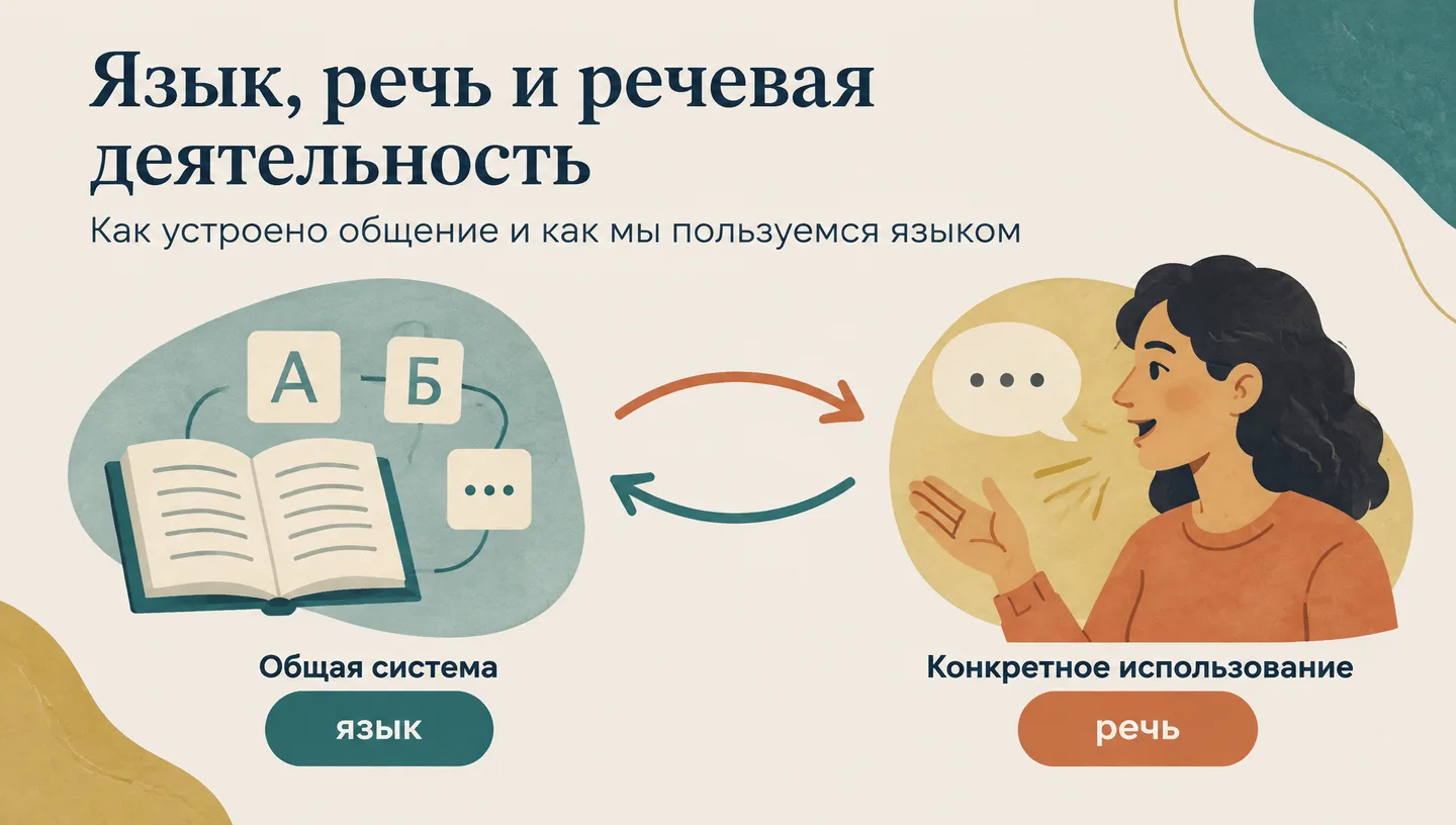 Первый слайд: Язык, речь и речевая деятельность