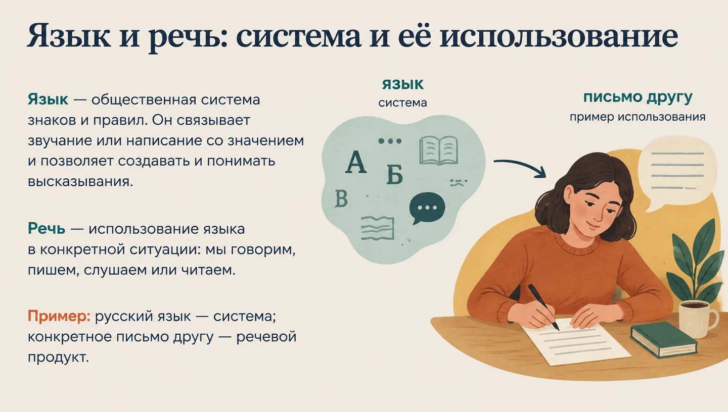 Язык и речь: система и её использование