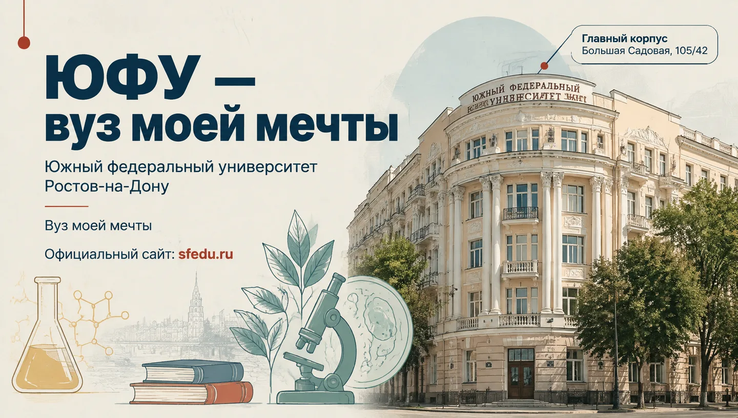 Первый слайд: ЮФУ — вуз моей мечты