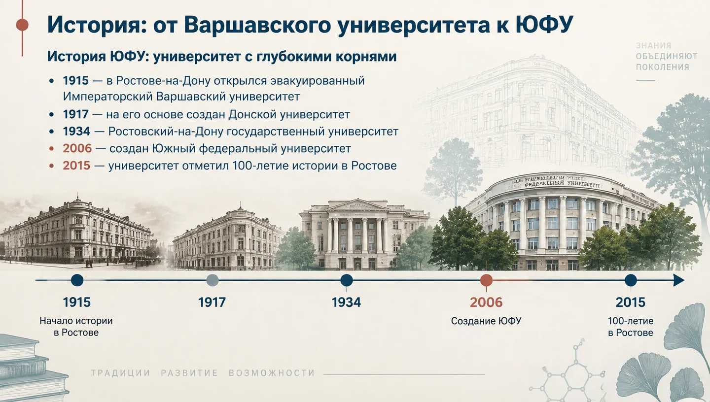 История: от Варшавского университета к ЮФУ