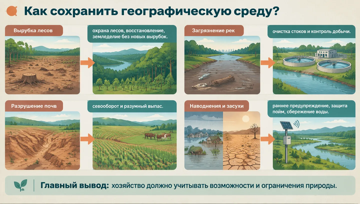 Как сохранить географическую среду?