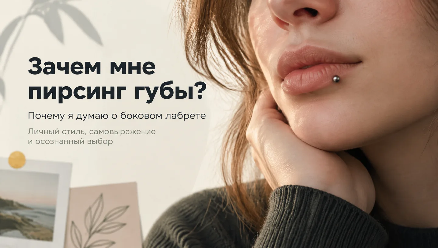 Первый слайд: Зачем мне пирсинг губы?