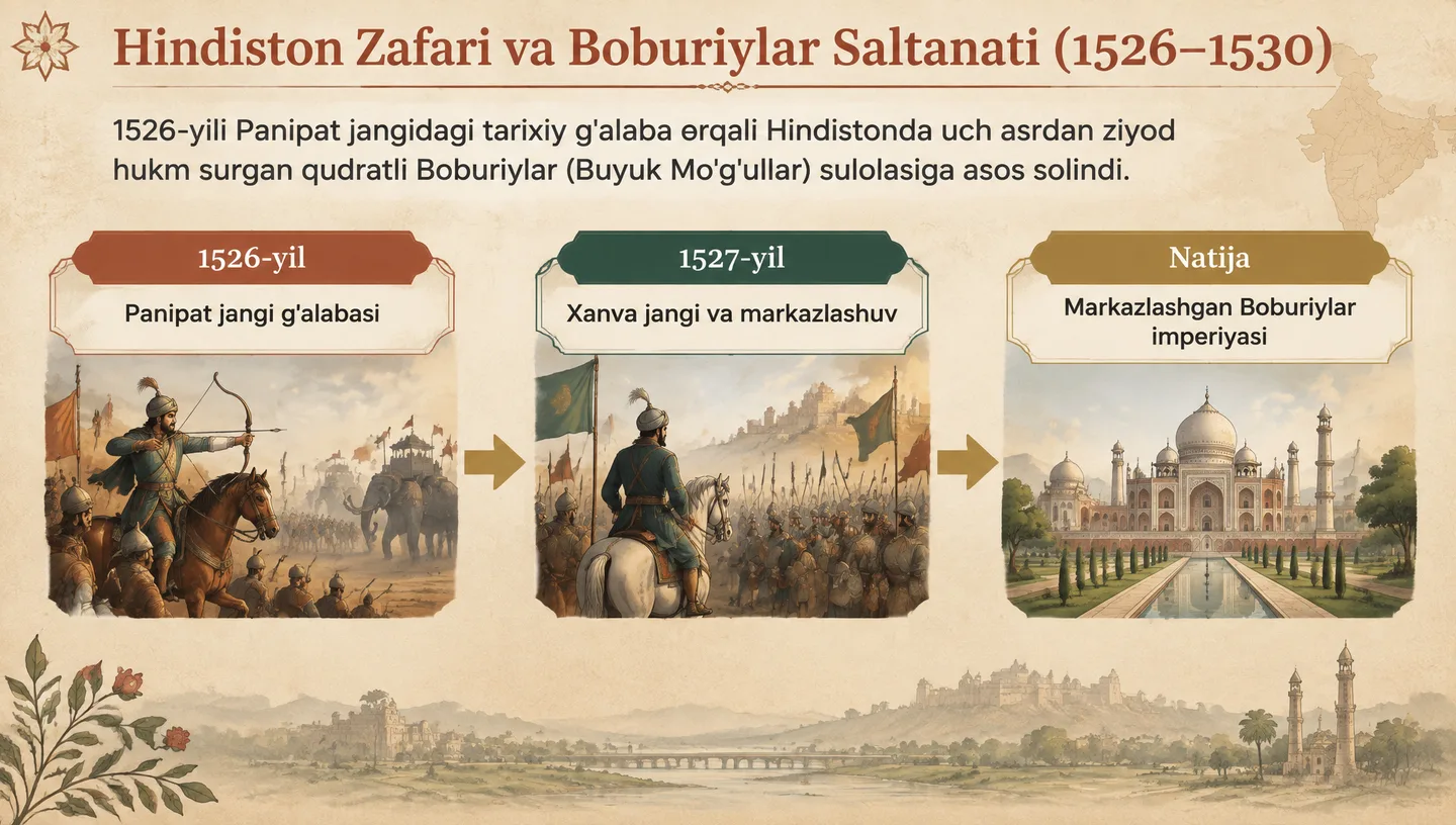Hindiston Zafari va Boburiylar Saltanati (1526–1530)