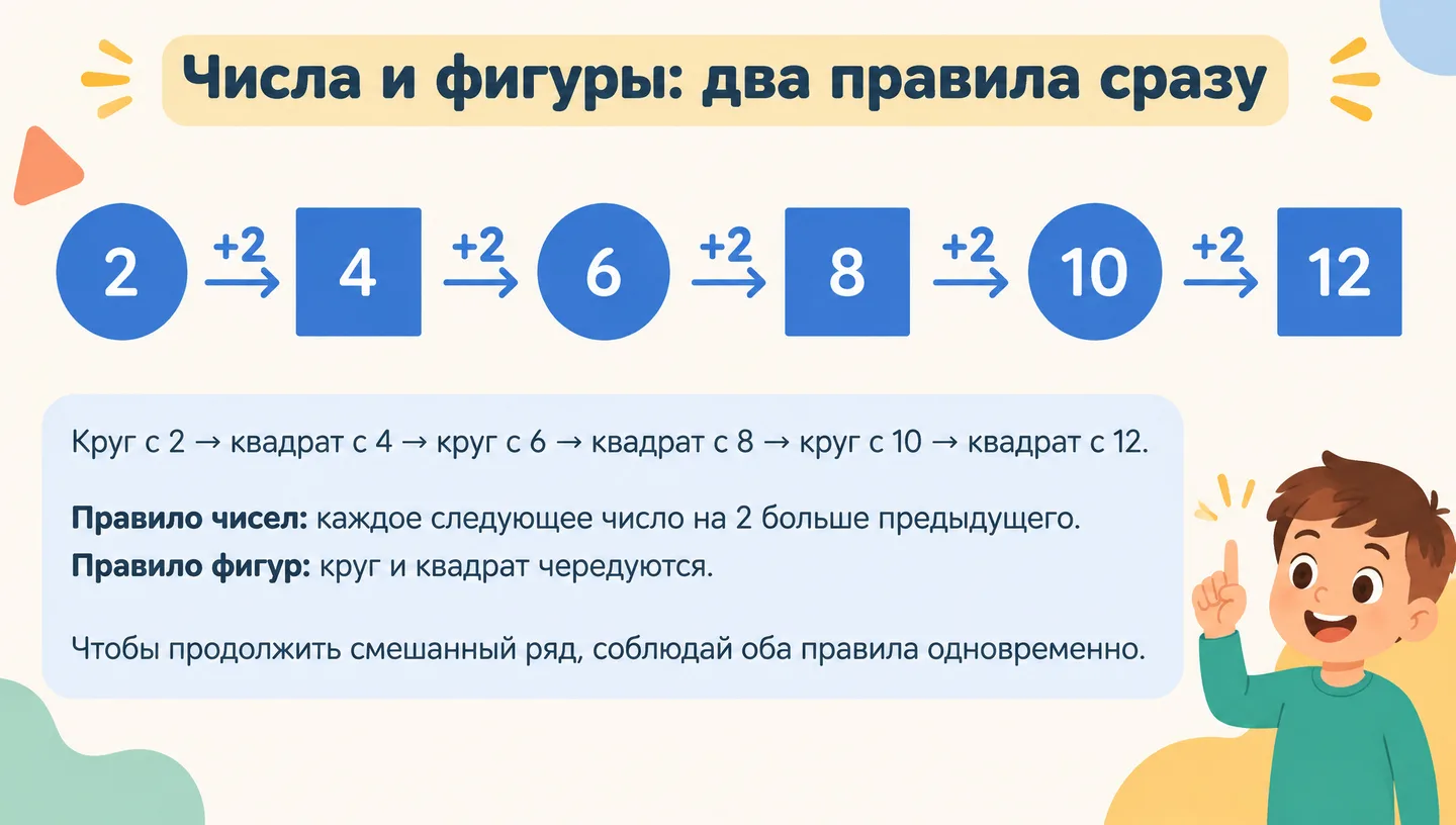 Числа и фигуры: два правила сразу