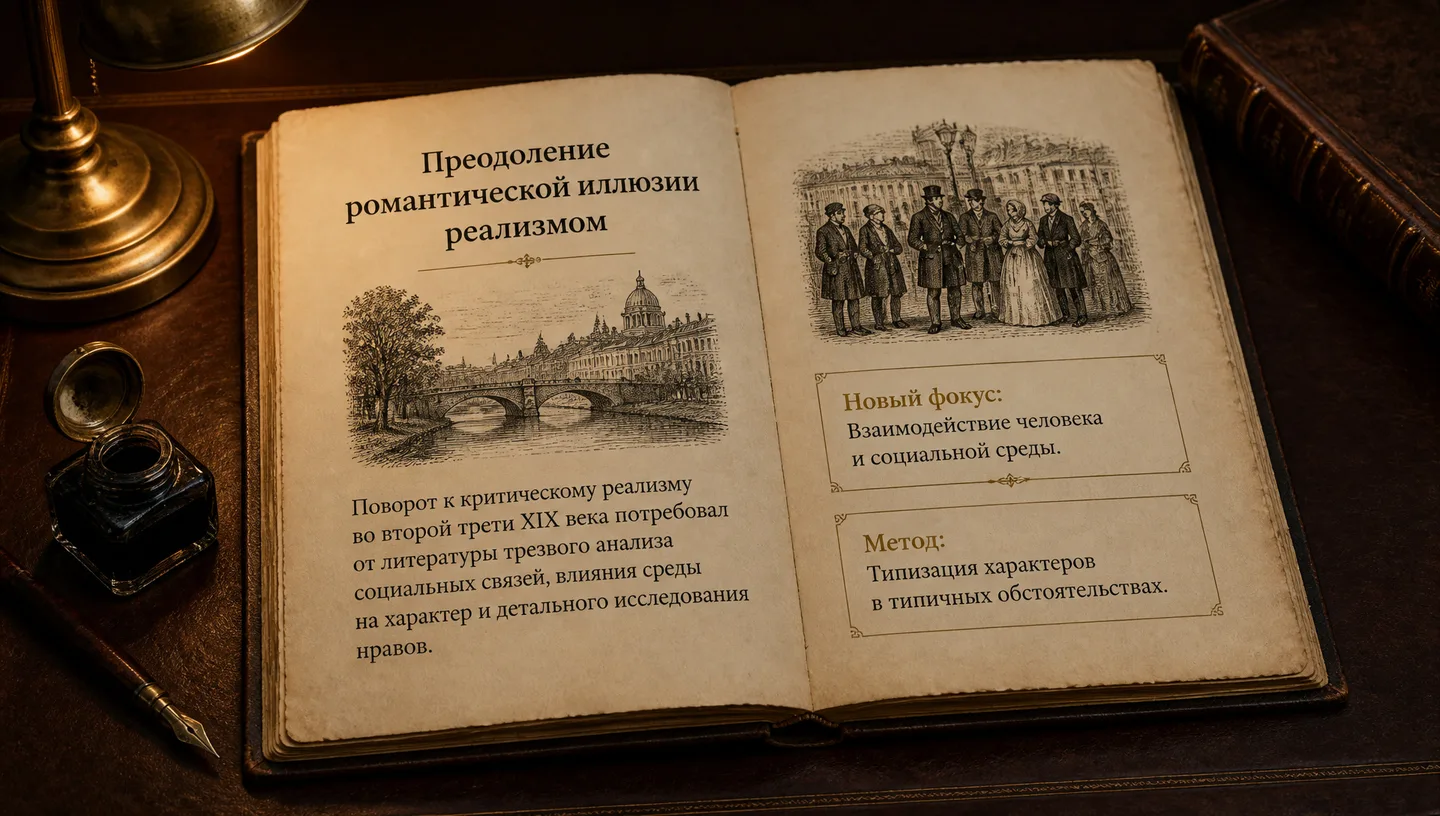 Преодоление романтической иллюзии реализмом