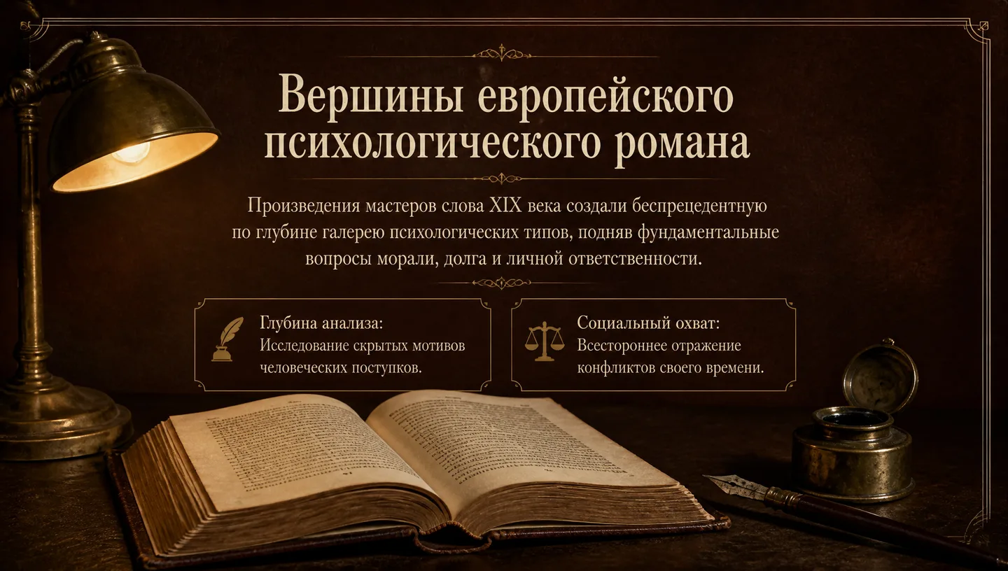 Вершины европейского психологического романа