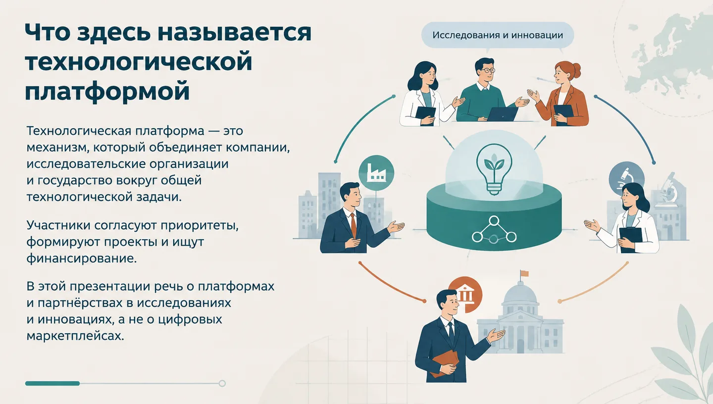 Что здесь называется технологической платформой