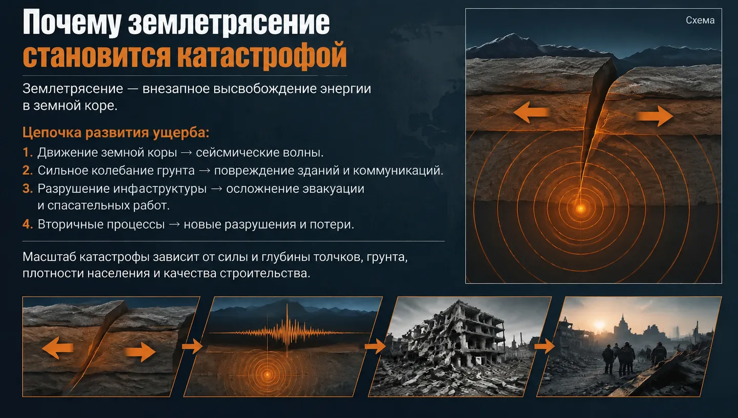 Почему землетрясение становится катастрофой