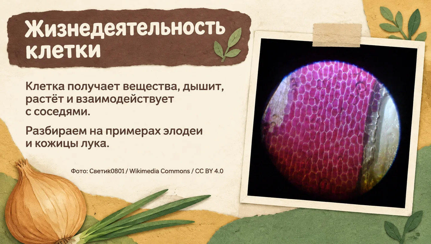 Первый слайд: Жизнедеятельность клетки