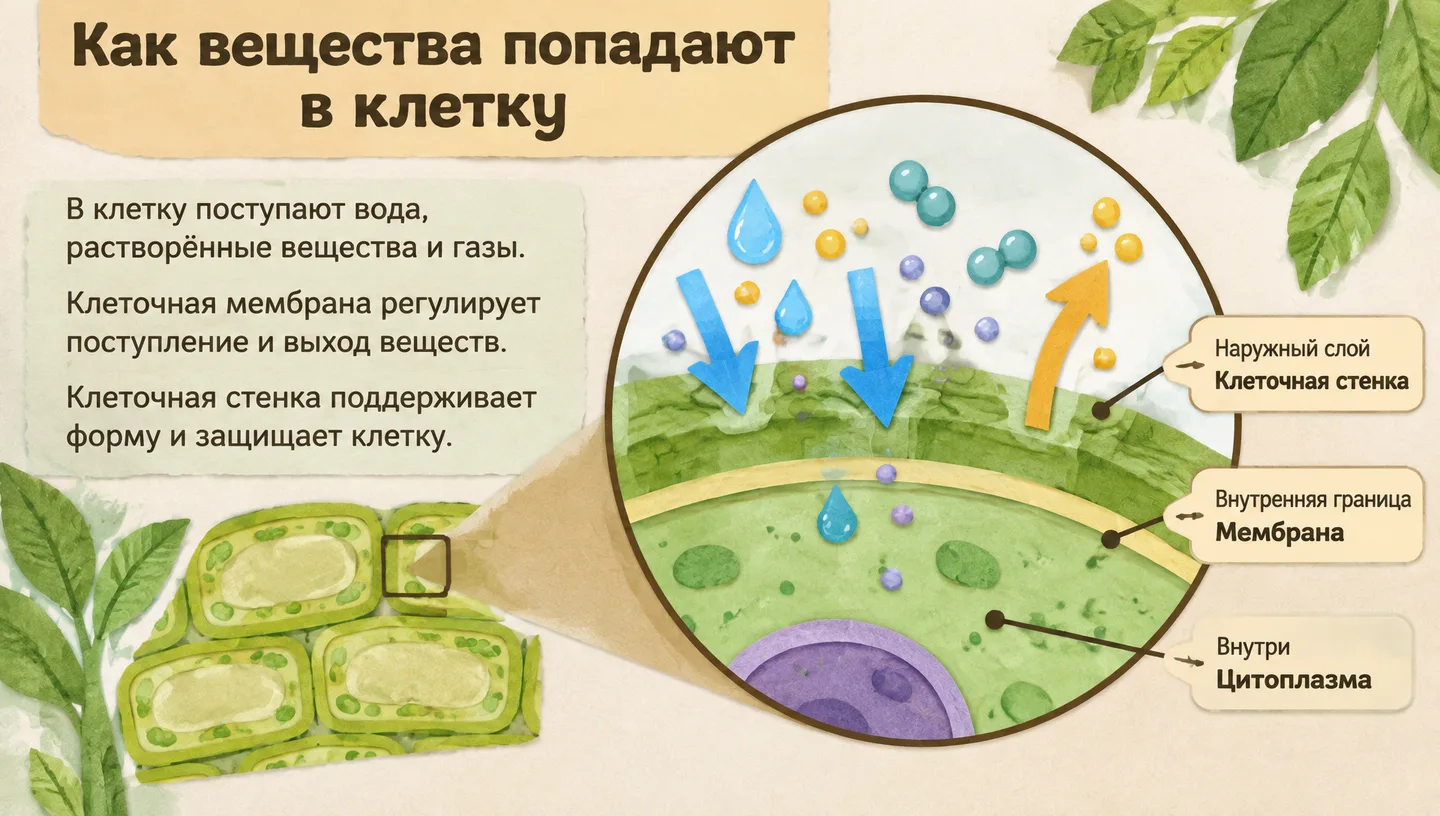 Как вещества попадают в клетку