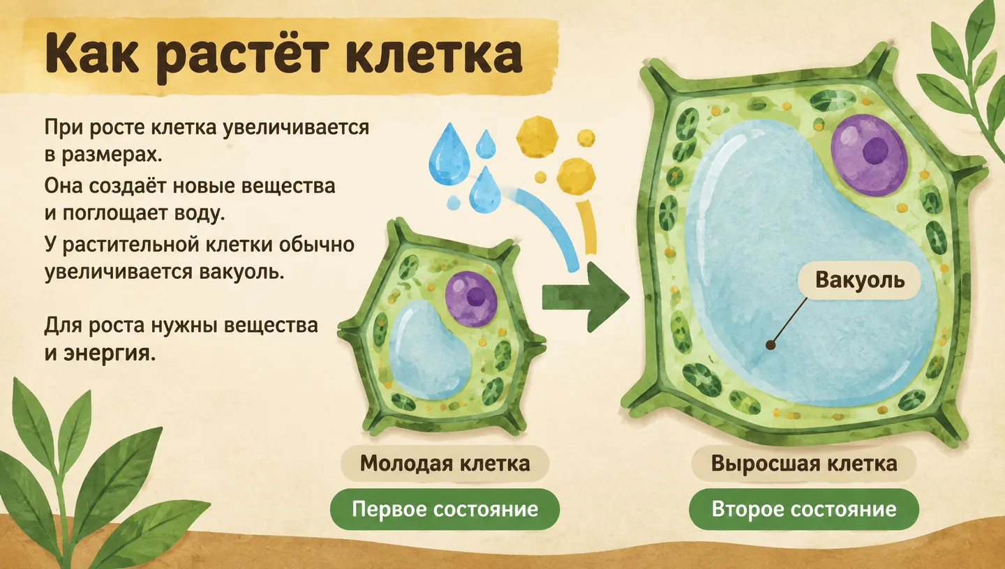 Как растёт клетка
