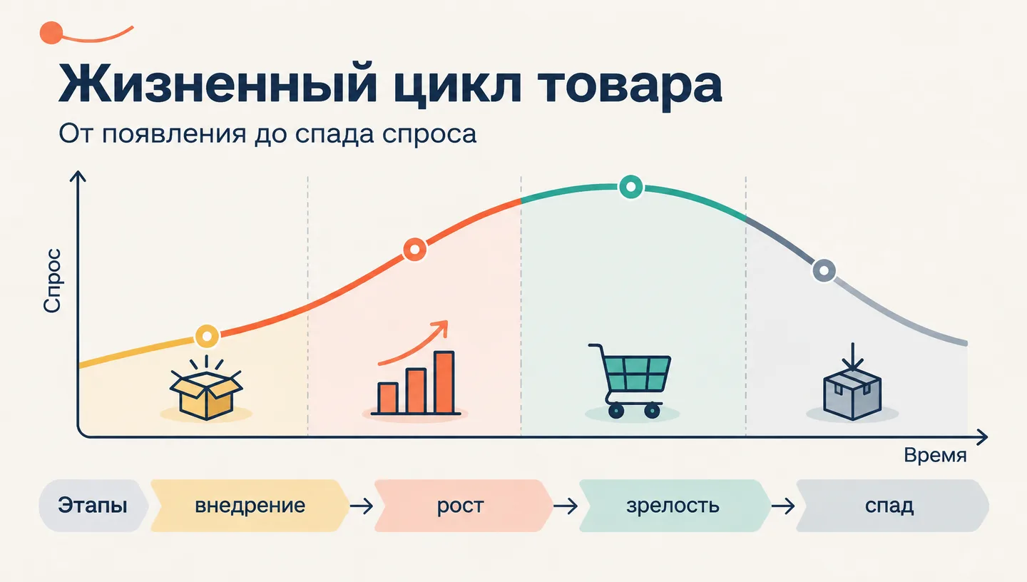 Первый слайд: Жизненный цикл товара