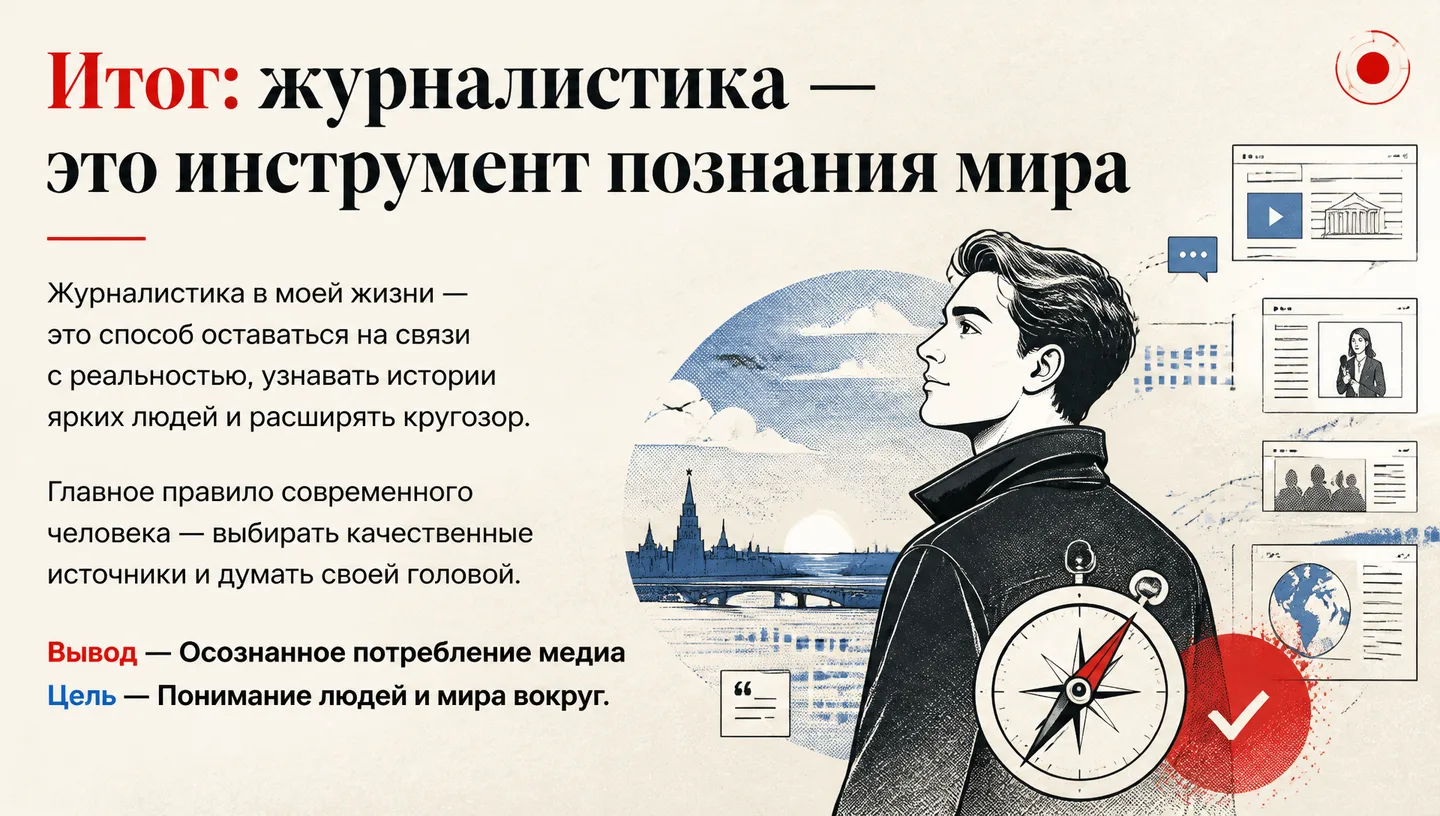 Итог: журналистика — это инструмент познания мира