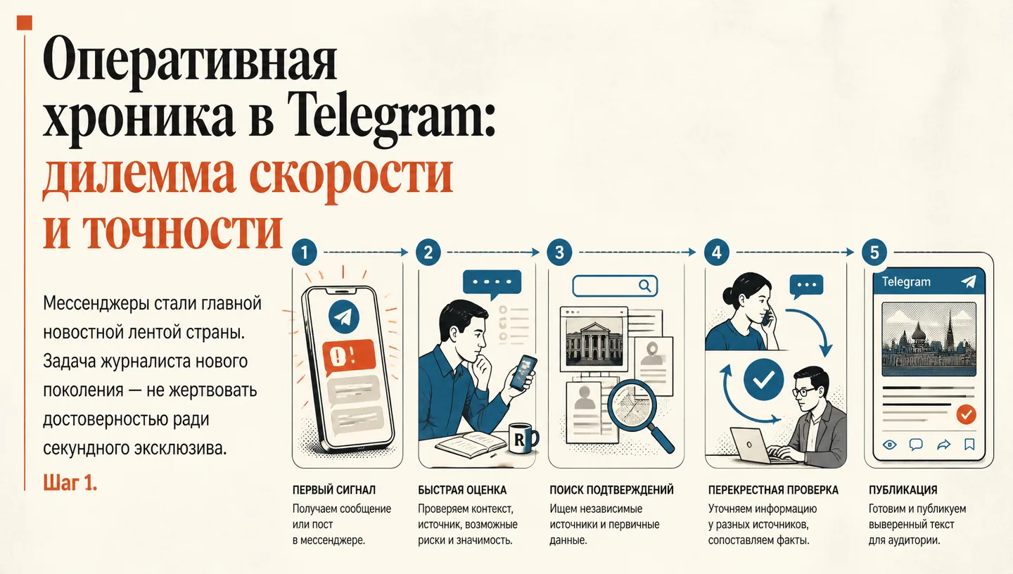 Оперативная хроника в Telegram: дилемма скорости и точности