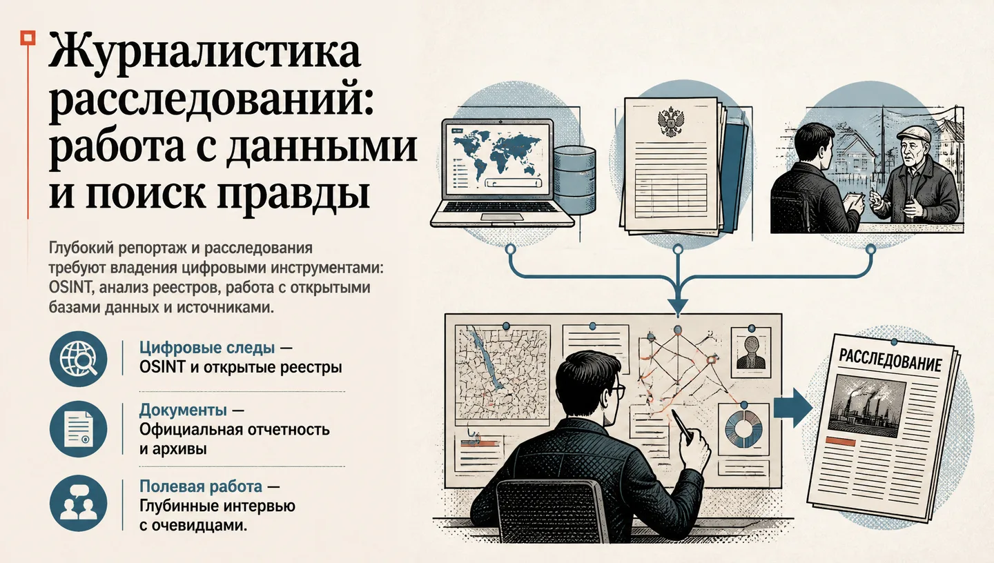 Журналистика расследований: работа с данными и поиск правды