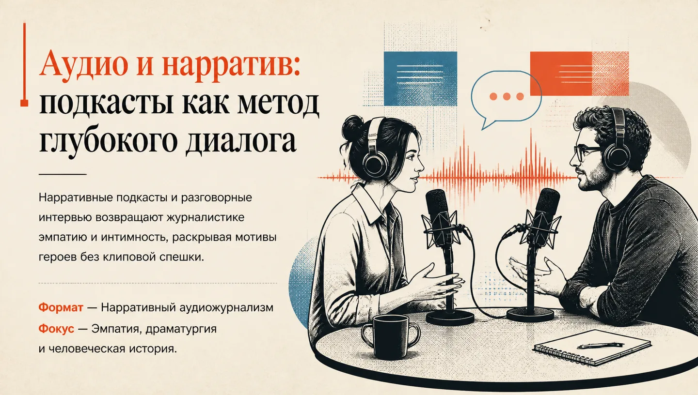 Аудио и нарратив: подкасты как метод глубокого диалога