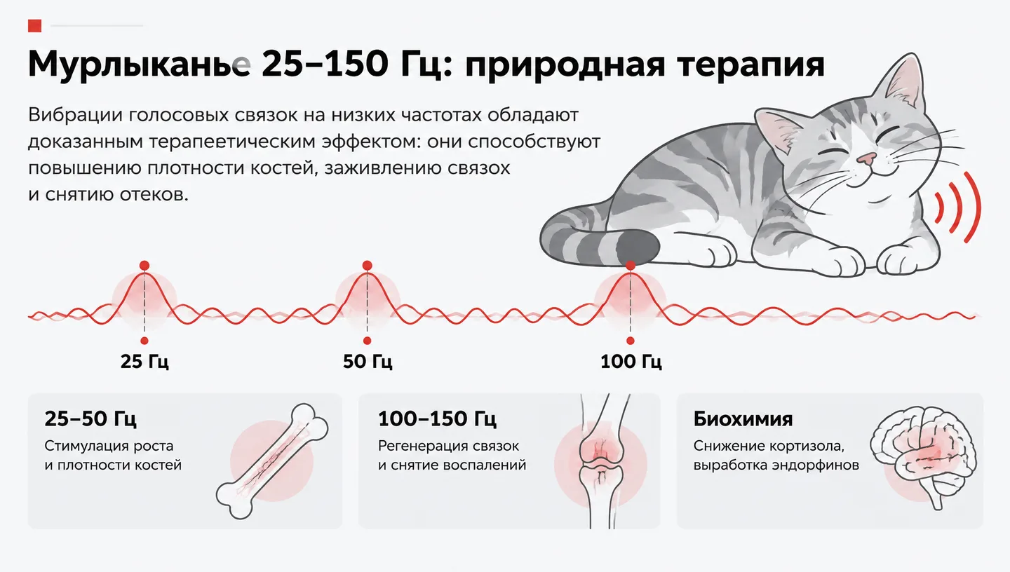 Мурлыканье 25–150 Гц: природная терапия