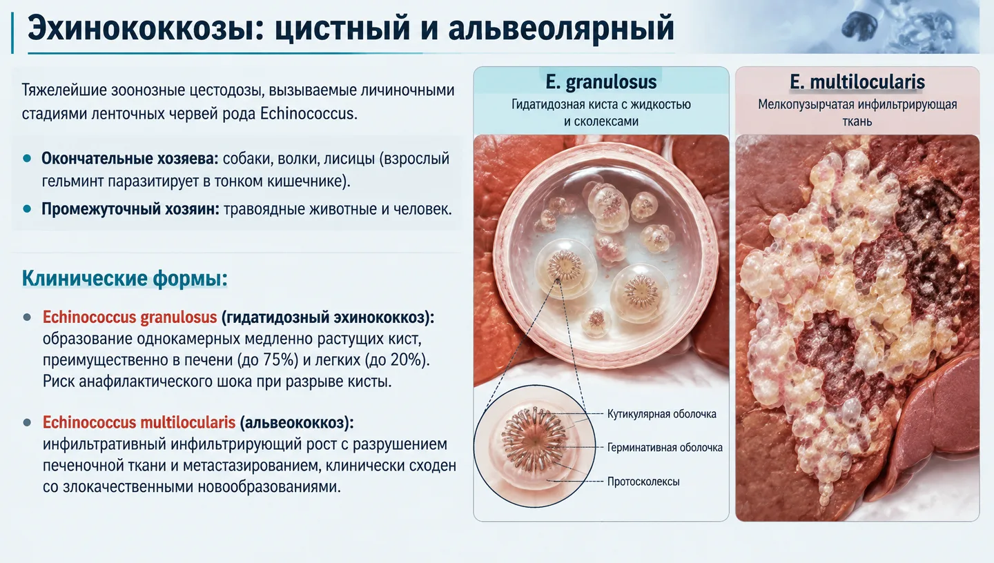 Эхинококкозы: цистный и альвеолярный