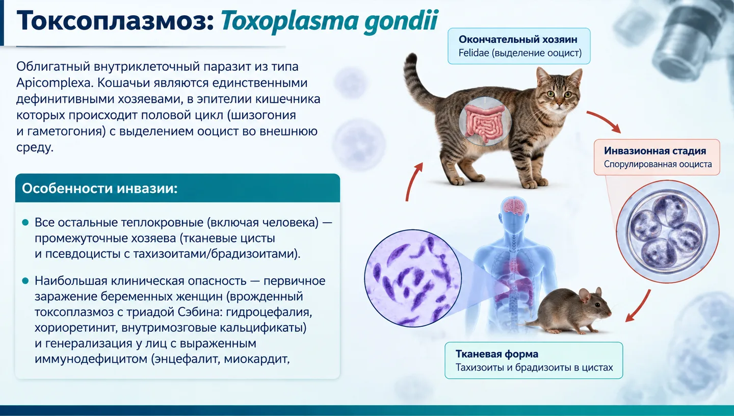 Токсоплазмоз: Toxoplasma gondii