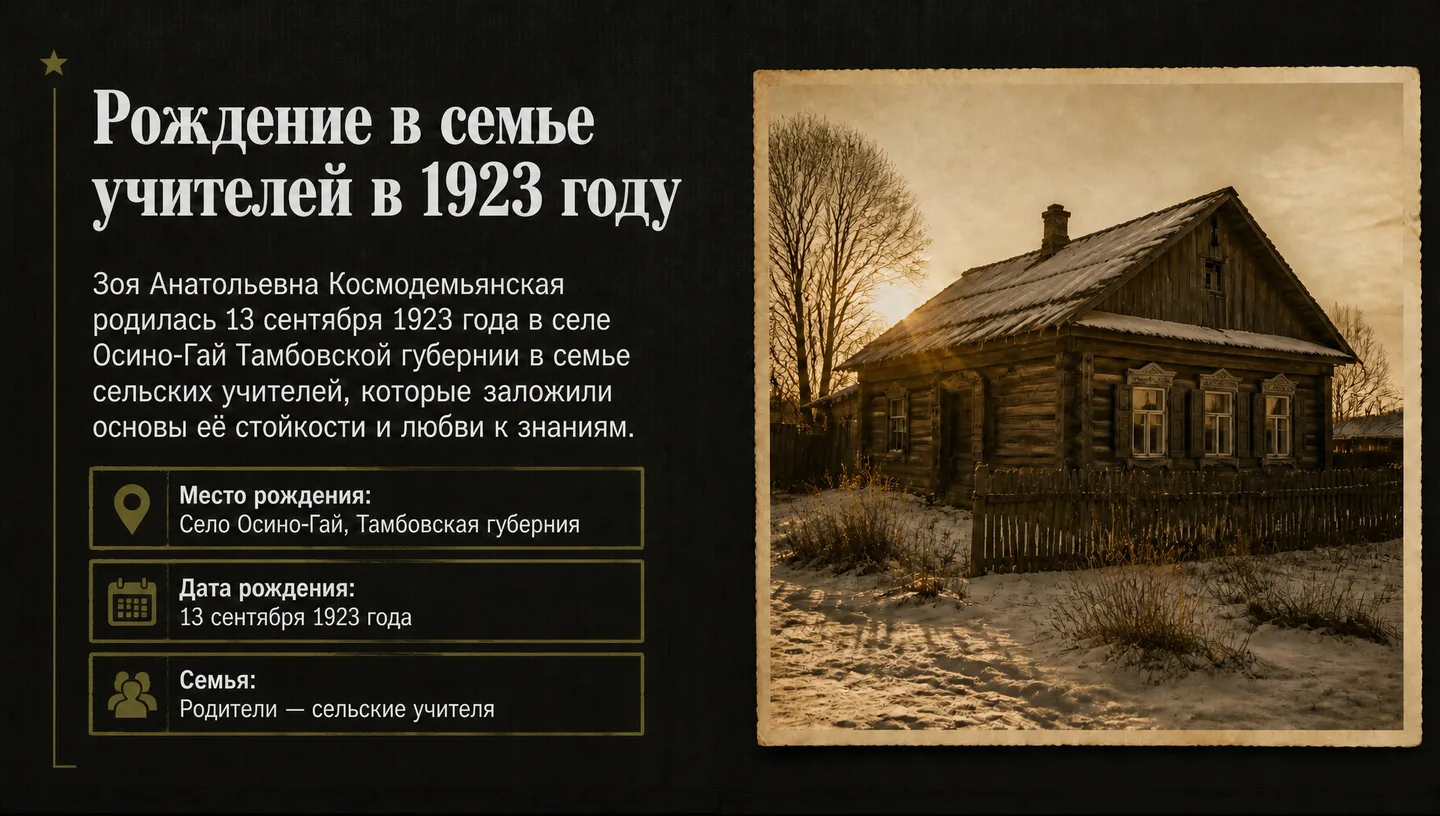 Рождение в семье учителей в 1923 году