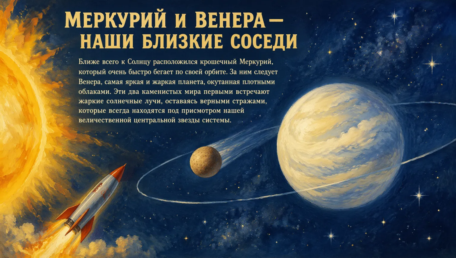 Слайд 3: Путешествие к планетам