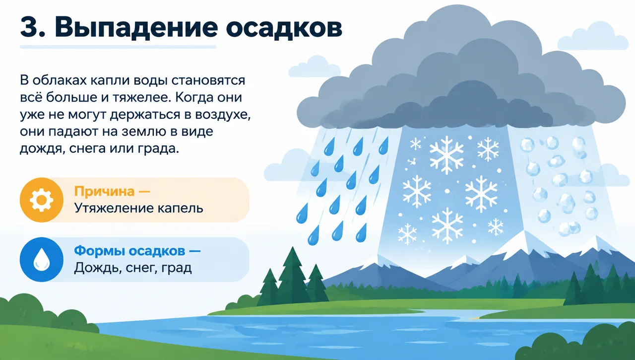 Слайд 3: Выпадение осадков