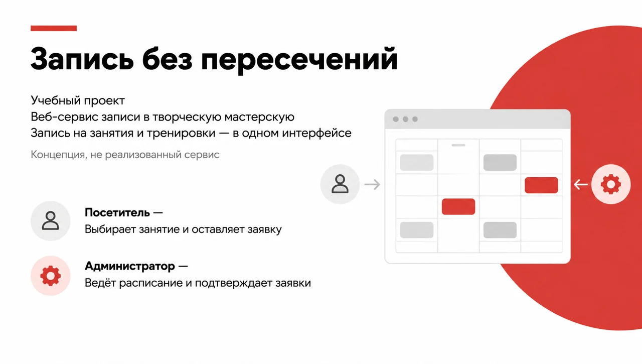 Слайд 1: Запись без пересечений